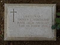 Struma Military Cemetery - Sutherland, Andrew Ernest